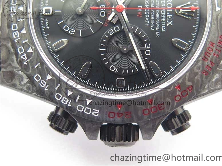 MiroTime 0104 Daytona DIW Carbon Noob 1:1 Best Edition Black Dial on Nylon Strap SA Modern 2611